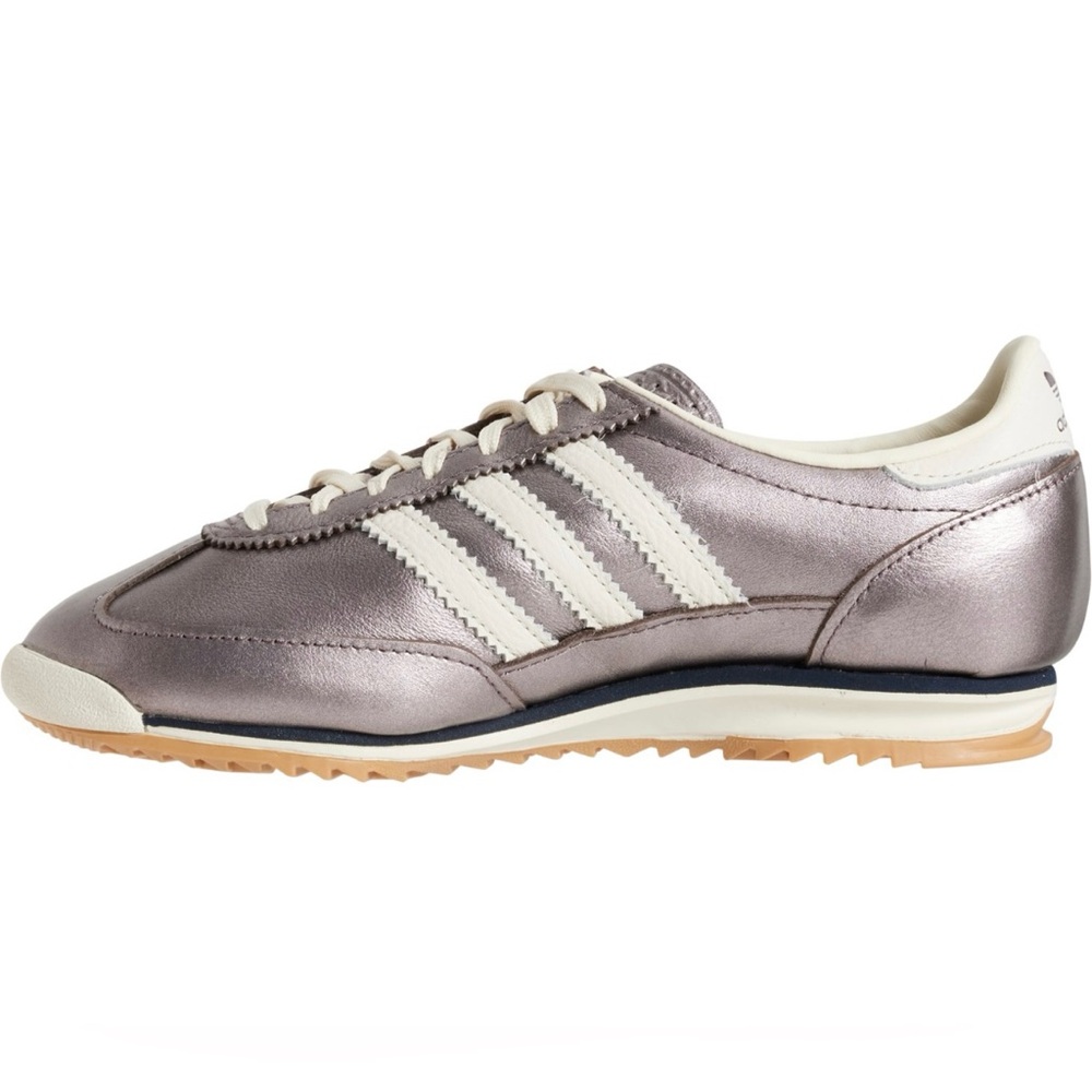 Adidas SL 72 OG Sneakers - Silver Leather Women Size 6 - Picture 3 of 9